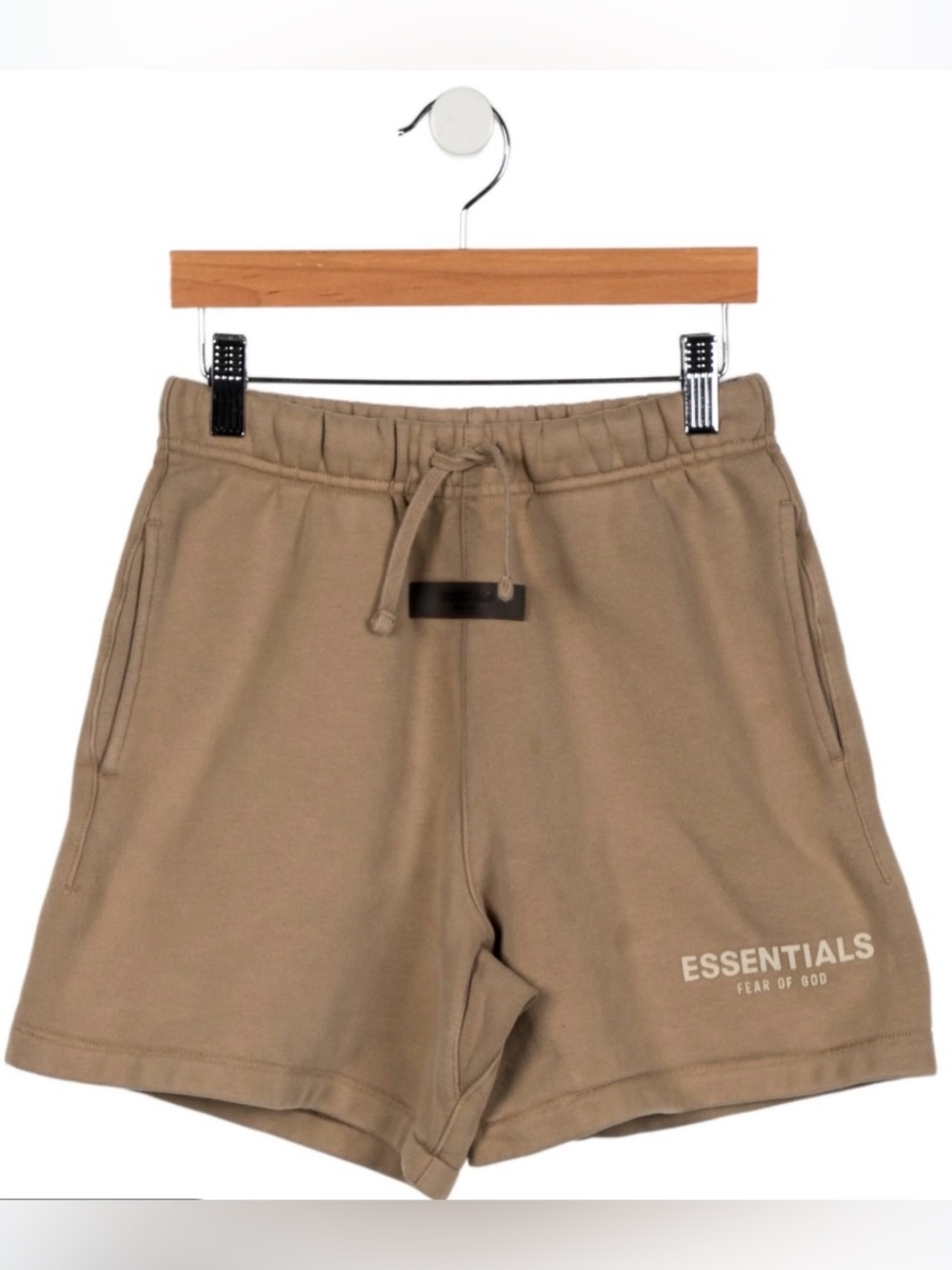 Fear of God ESSENTIALS Youth Tan Drawstring Sweat Shorts, Size 8